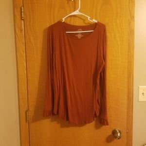 Long sleeve flutter sleeve